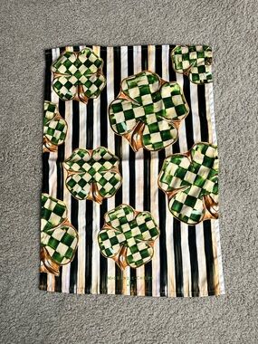 Mackenzie-Childs Dancing Clovers Dish Towel NWOT